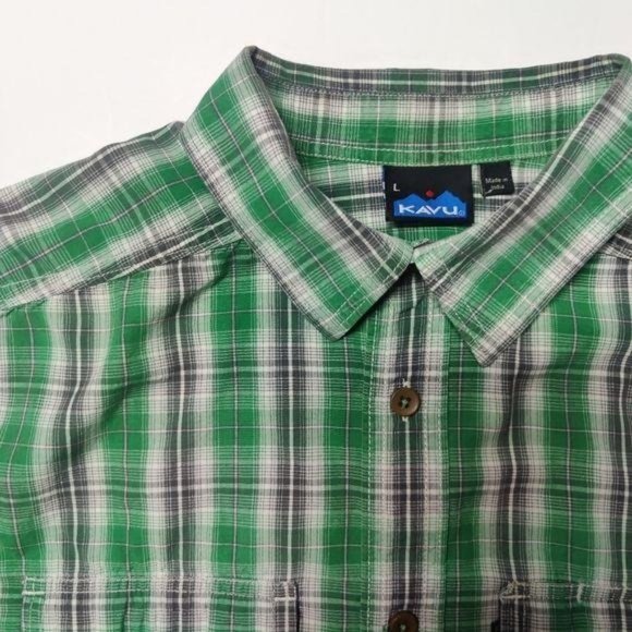 Kavu Men's Short Sleeve Button Down Size Large - Picture 1 of 5